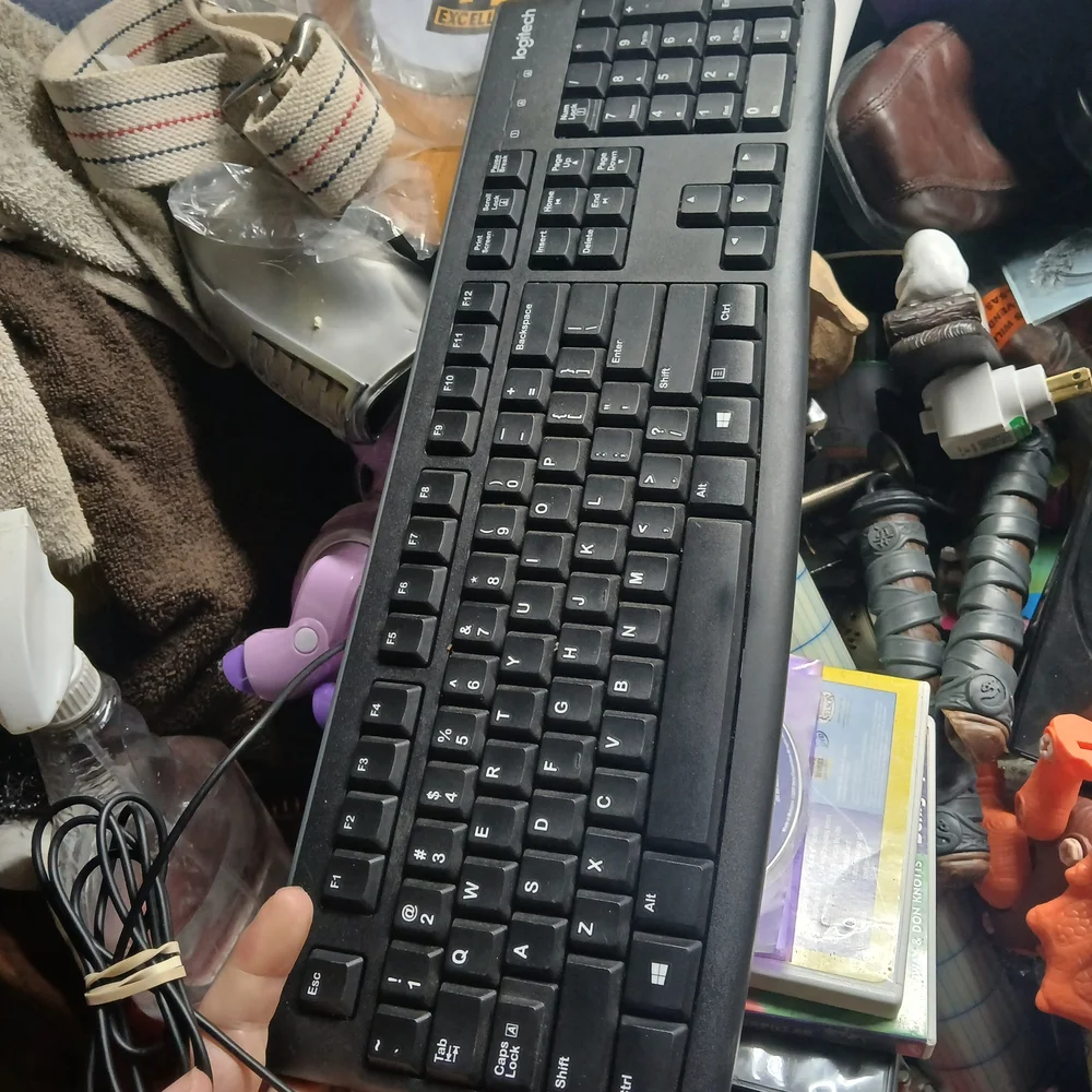 Logitech K120 USB Wired Keyboard, a basic, corded computer keyboard.